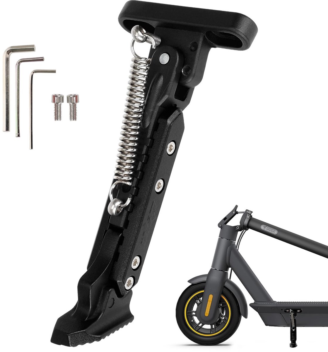 allecto scooter stand holder voor ninebot g30 max d g30le e zwart