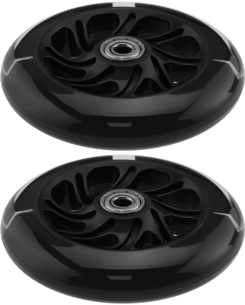 allecto scooterwielen kinderen led 120x24mm knipperende wielen tweewielige steps geschikt voor kindersteps blauw