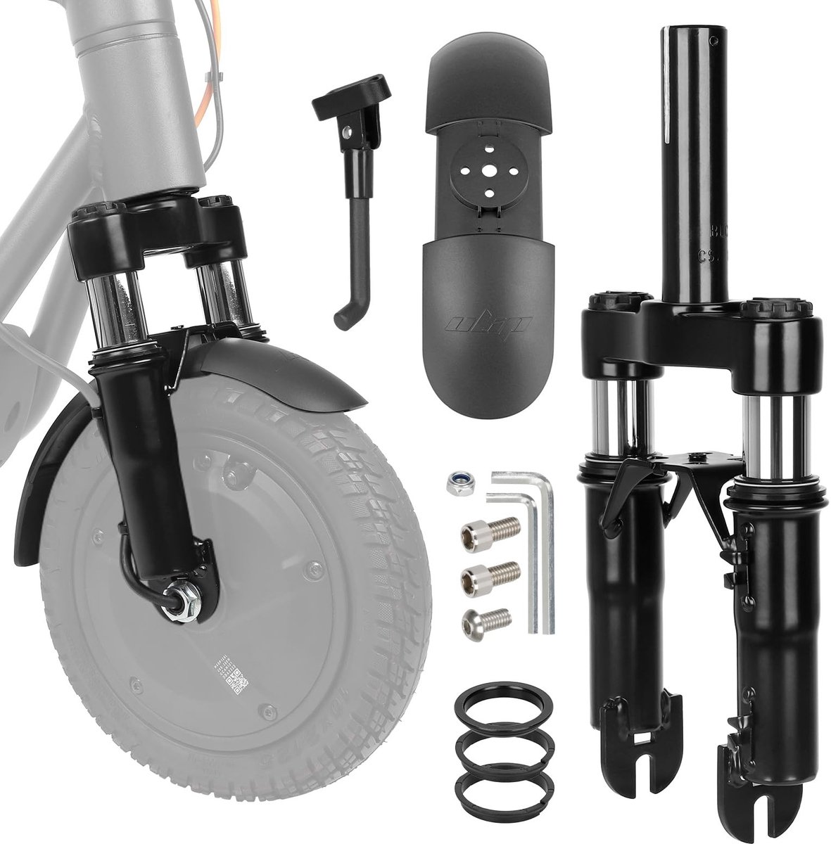 Allecto - - Voorvorkvering - Shock Absorber - Verstelbare standaard - Zwart - Mudguard - Accessoires voor elektrische scooter - Geschikt voor Segway . Buitenspeelvoertuigaccessoire kopen online