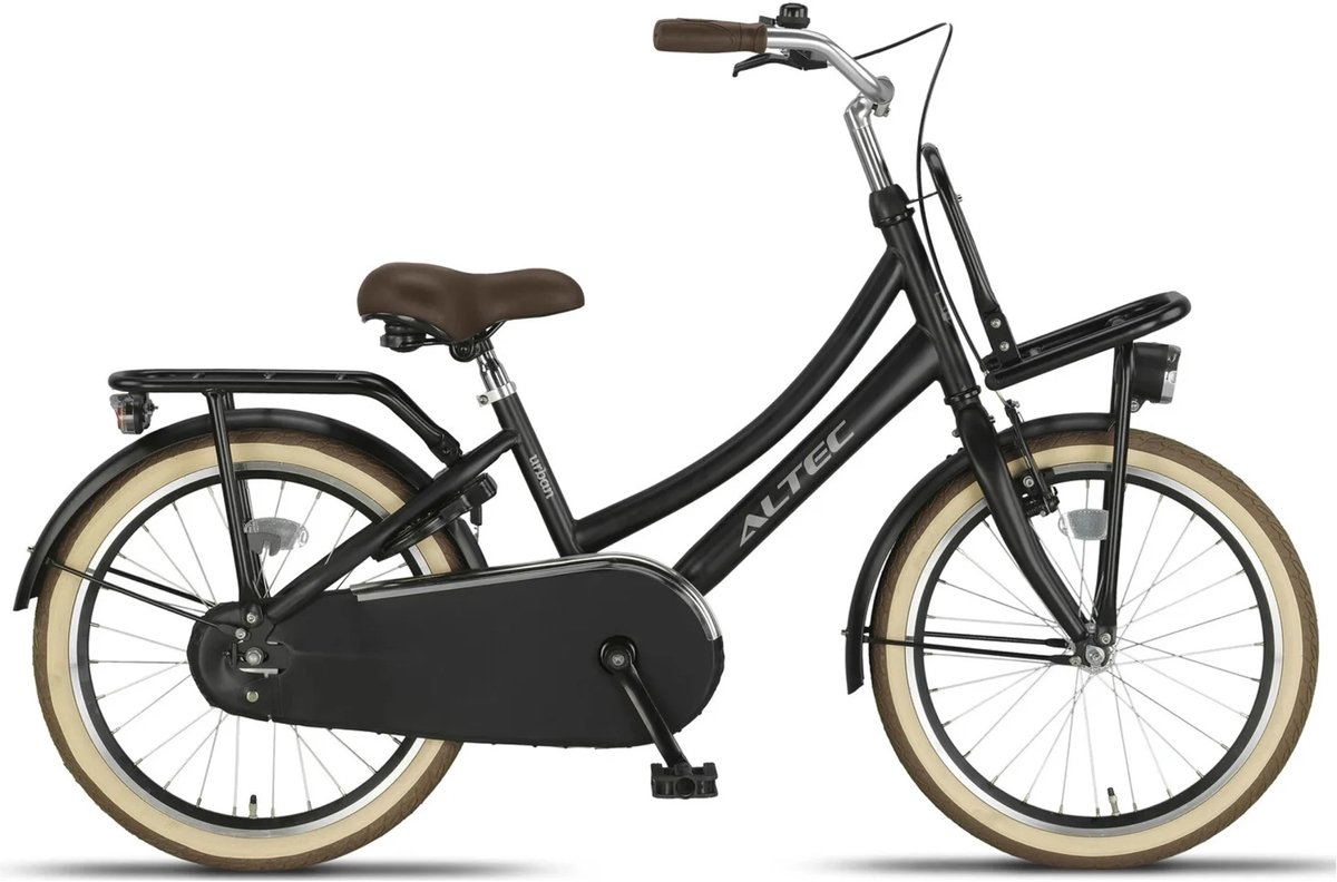 Altec Urban - Transportfiets - Kinderfiets - Meisjesfiets - 20 inch - Mat Zwart Kinderfiets kopen online