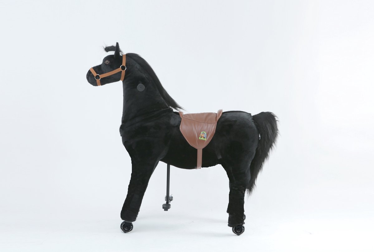 Animal Riding Looppaard Black Beauty XL-Large 8+ Jaar – Rijdier op Wielen – Zwart – Tot 80 kg – Verstelbaar Pedaal - Zadelhoogte 77 cm Loopfiets kopen online