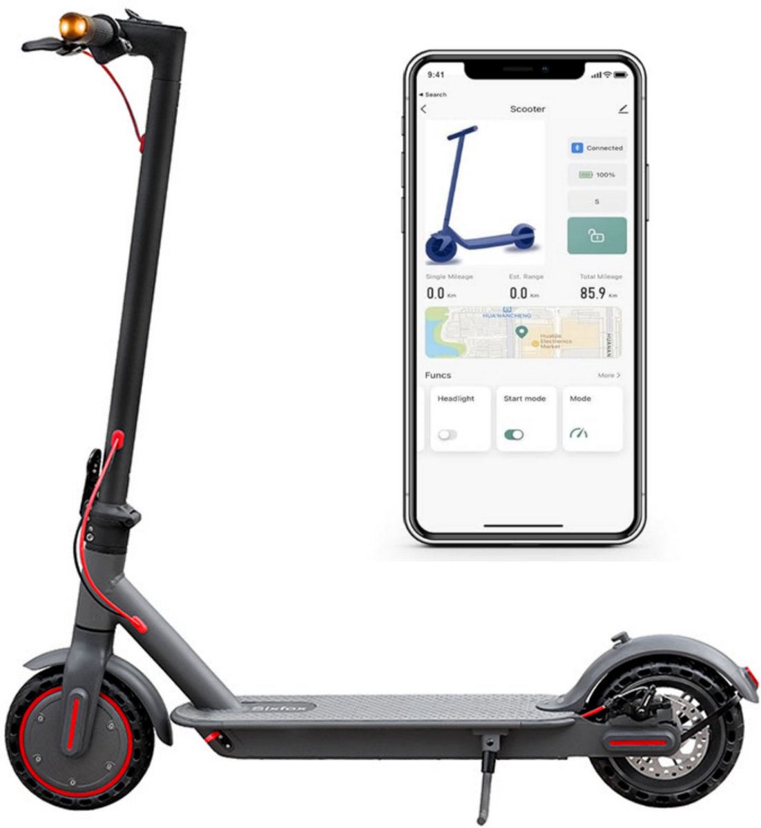 AOVOPRO TUYAS Elektrische Step voor Volwassenen – 350W Motor – 25 km/u – 36V10.5AH – 30 km Actieradius – App-bediening – Slimme elektrische step voor dagelijks gebruik Elektrische Step kopen online