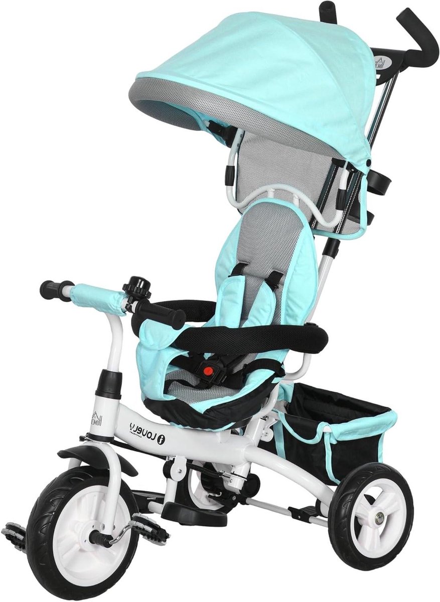 Baby Driewieler - Kinderfiets Peuter - Leren Fietsen - 6-in-1 Veelzijdig - 95x50x106cm - Groen Driewieler kopen online