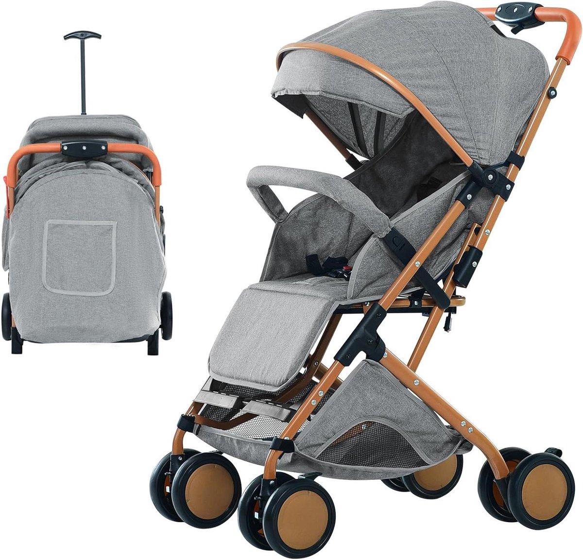 Baby Driewieler - Loopfiets Kinderwagen - Buiten Spelen - 5-in-1 Functie - Tot 25 kg - Grijs Driewieler kopen online