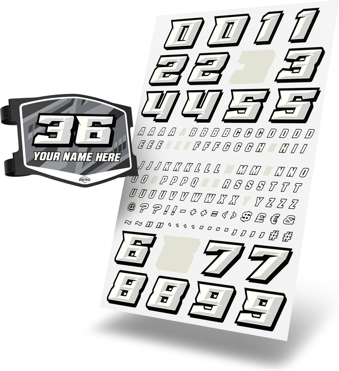 BERG Biky Nummerplaat - Inclusief Stickervel - Geschikt voor alle Biky Loopfietsen Buitenspeelvoertuigaccessoire kopen online