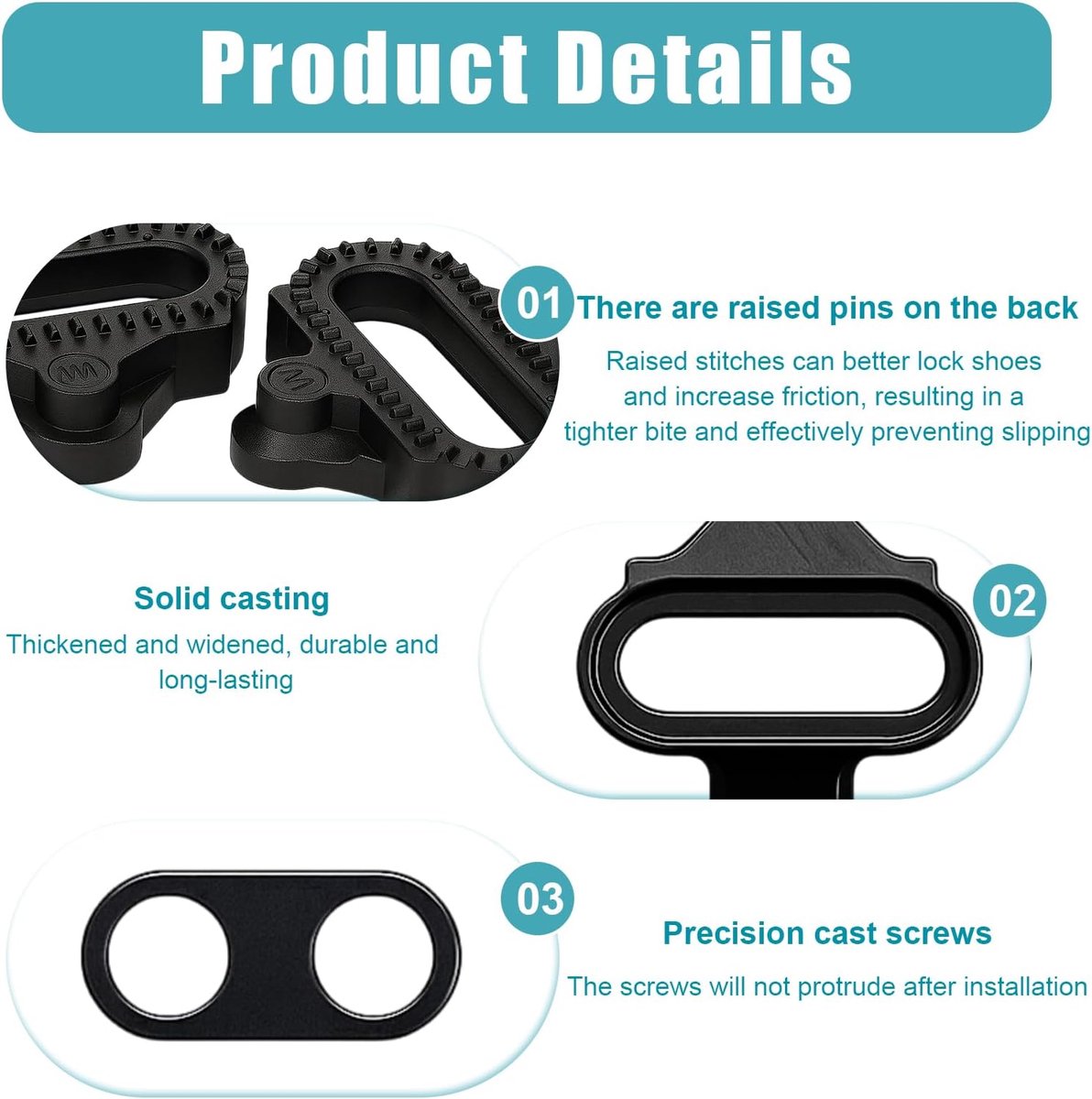 Bicycle SPD Studs Pedal Button - Geschikt voor Mountain Bikes en Road Bikes - Zwart - Voor binnen en buiten gebruik Fiets kopen online