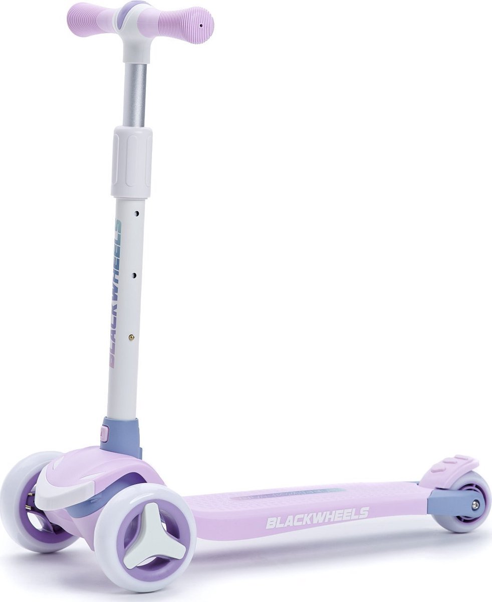 BLACKWHEELS BLINK ROZE - Driewieler Step - Max 50kg - 3 LED Wielen - Verstelbaar & Opvouwbaar - Kinderstep Step kopen online