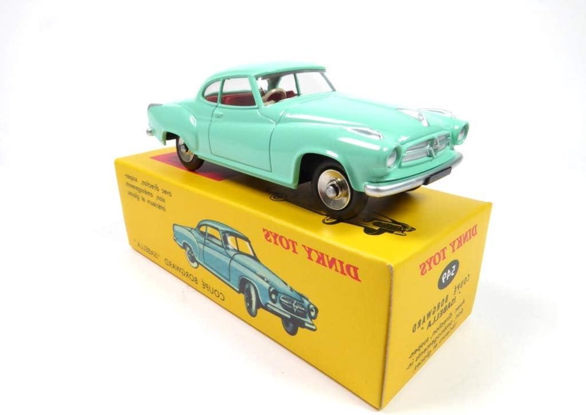 borgward isabella coupe miniatuur auto verzamelen speelgoed replica dinky toys schaal 1 43 turkoois