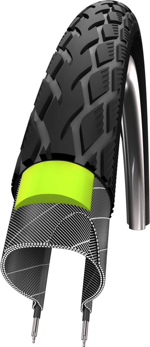 Buitenband Schwalbe Marathon GreenGuard 20 x 1.50 / 40-406mm - zwart met reflectie Fiets kopen online