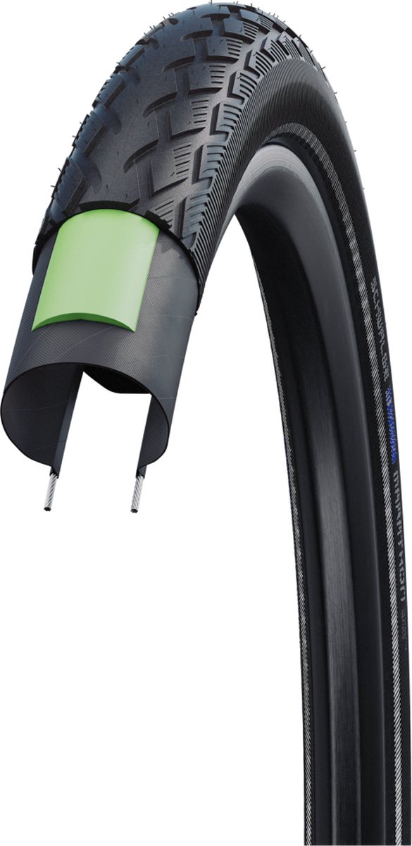 buitenband schwalbe marathon greenguard 20 x 1 75 47 406 mm zwart met reflectie