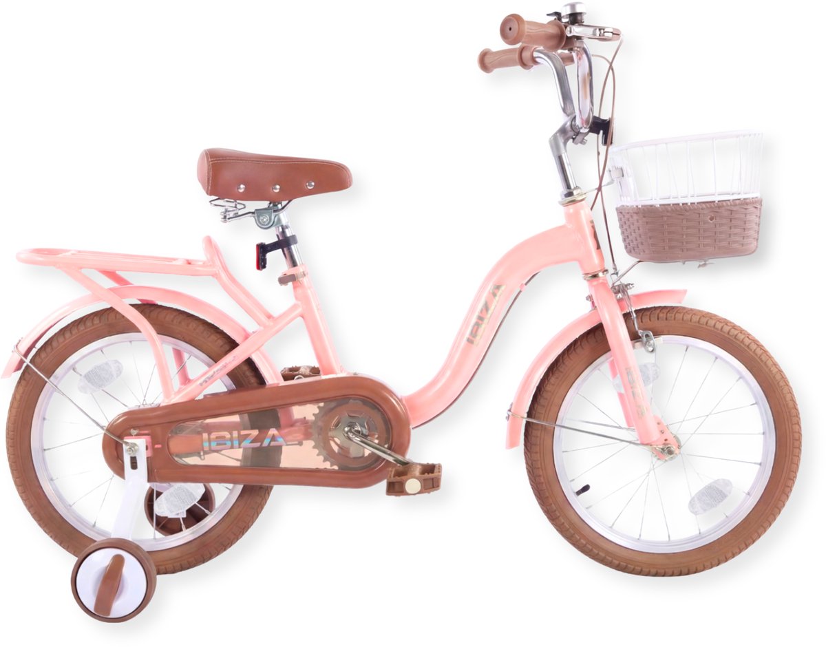 Buxibo - Kinderfiets voor Meisjes - Ibiza - 12 Inch - Roze Kinderfiets kopen online