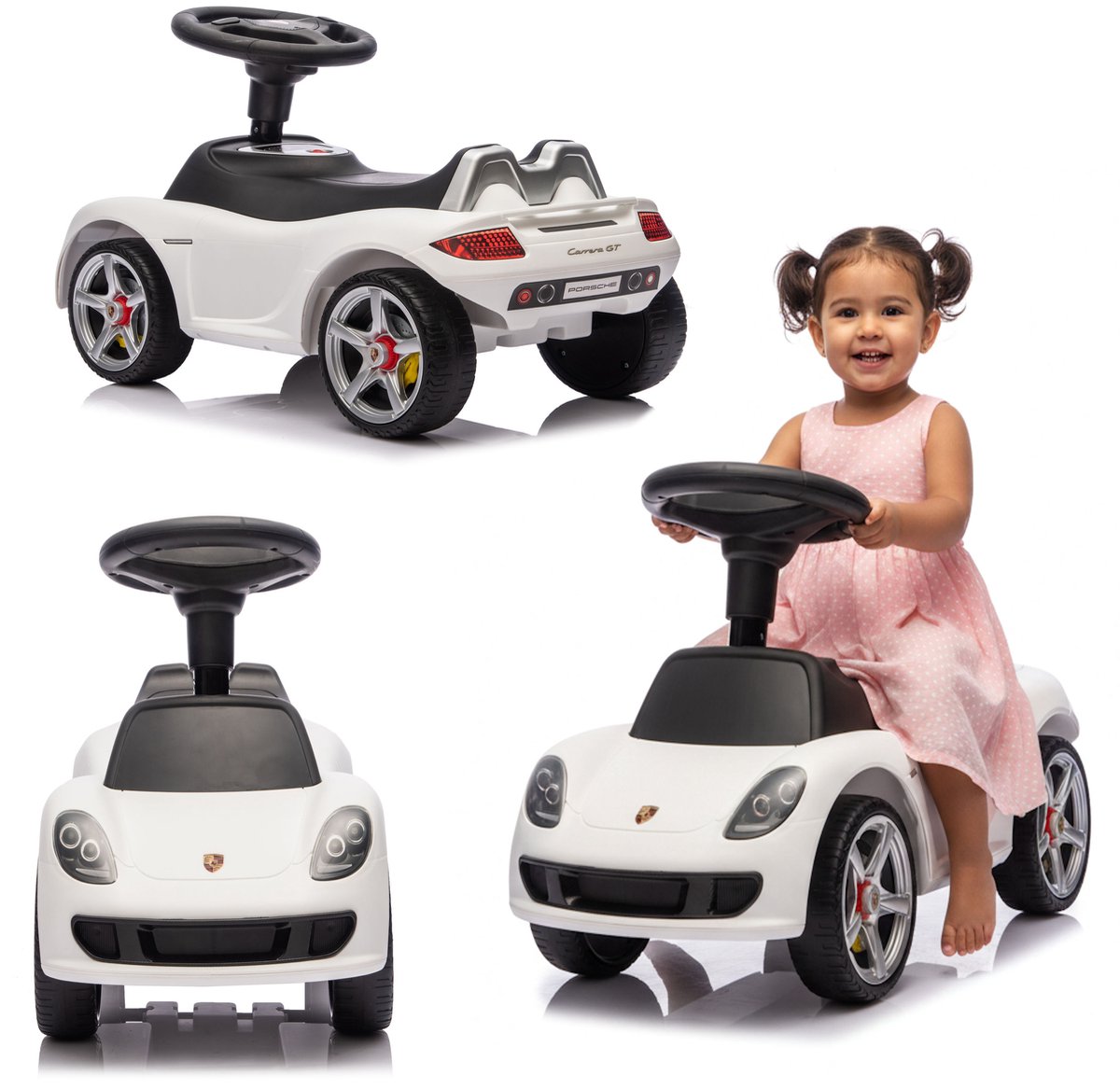 coil kinder loopauto porsche carrera gt met muziek loopfiets ride on 18 maanden 5 jaar max 20 kg wit