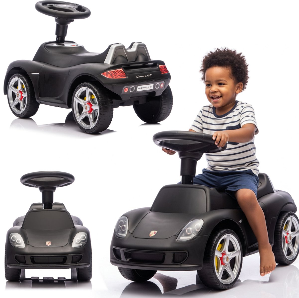 coil kinder loopauto porsche carrera gt met muziek loopfiets ride on 18 maanden 5 jaar max 20 kg zwart
