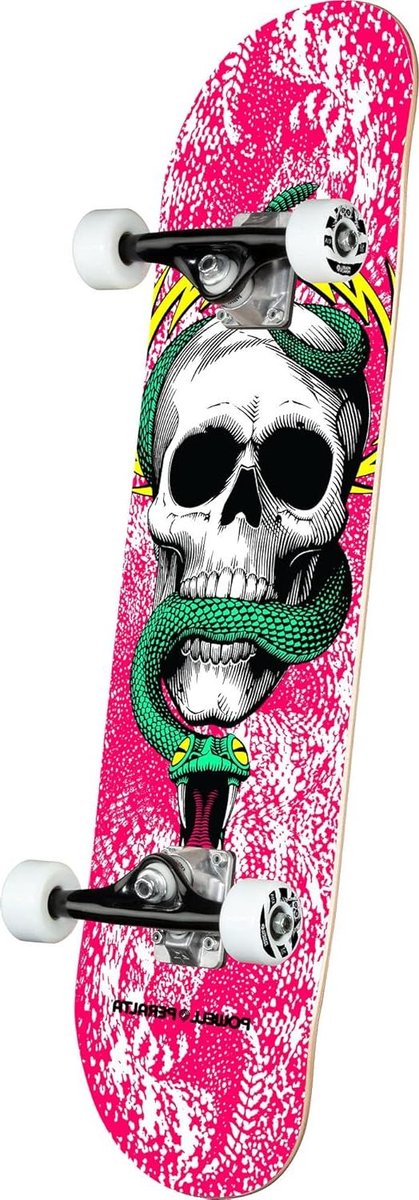 compleet skateboard skatboard deck straat skaten canadees esdoorn dek 7 7 inch breed roze schedel