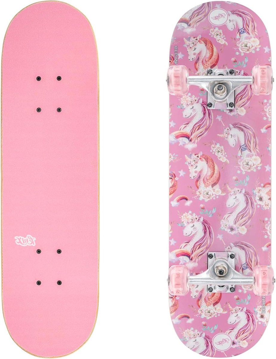 Cruiser Skateboard - Mini Cruiser Board - Stad Cruisen - 7-laags Esdoorn Dek - 27 Inch - LED Roze Skateonderdeel kopen online
