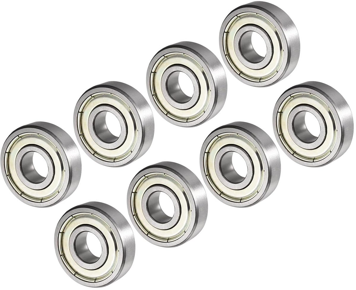 Diep Groef Kogellagers 609ZZ Model 9mm x 24mm x 7mm Koolstofstaal Dubbel Beschermd - Toepassing: Voor Motor Skateboards - Roller Wielen - 8 stuks Skateonderdeel kopen online