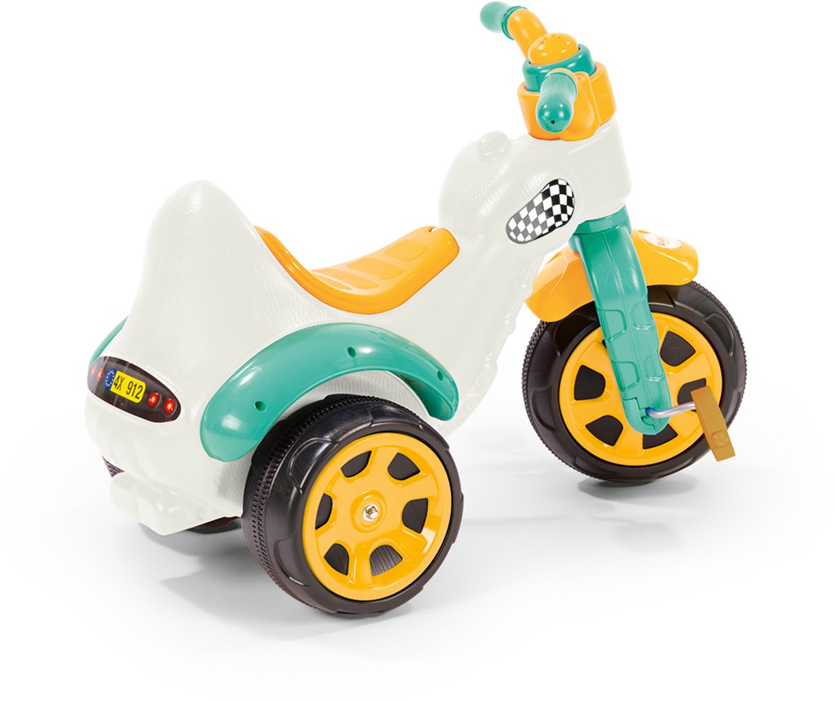 Dolu Super-Bike Driewieler Wit/Blauw/Geel Driewieler kopen online