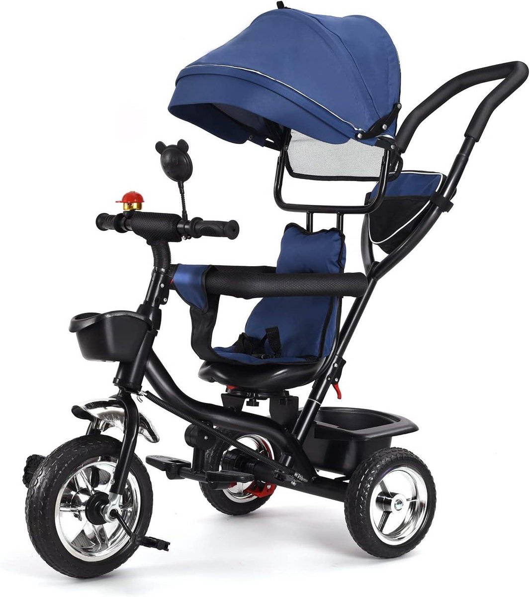 Driewieler Baby - Kinderwagen Fiets - Leren Fietsen - 5-in-1 Multifunctioneel - 1-5 Jaar - Blauw Driewieler kopen online