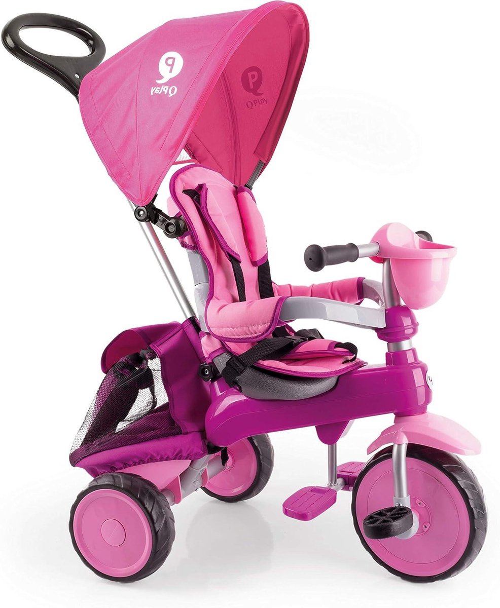 Driewieler Roze - Kinderfiets - Buiten Spelen - Verstelbaar Stuur - 76 x 50 x 96 cm - Roze Driewieler kopen online