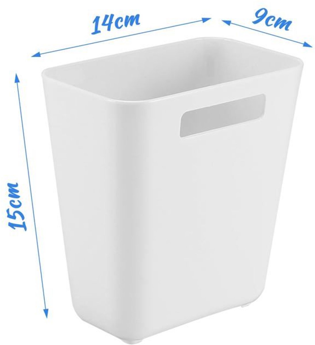 een set van 4 zelfklevende opbergdozen voor aan de muur geschikt voor keukens badkamers en koelkastdeuren