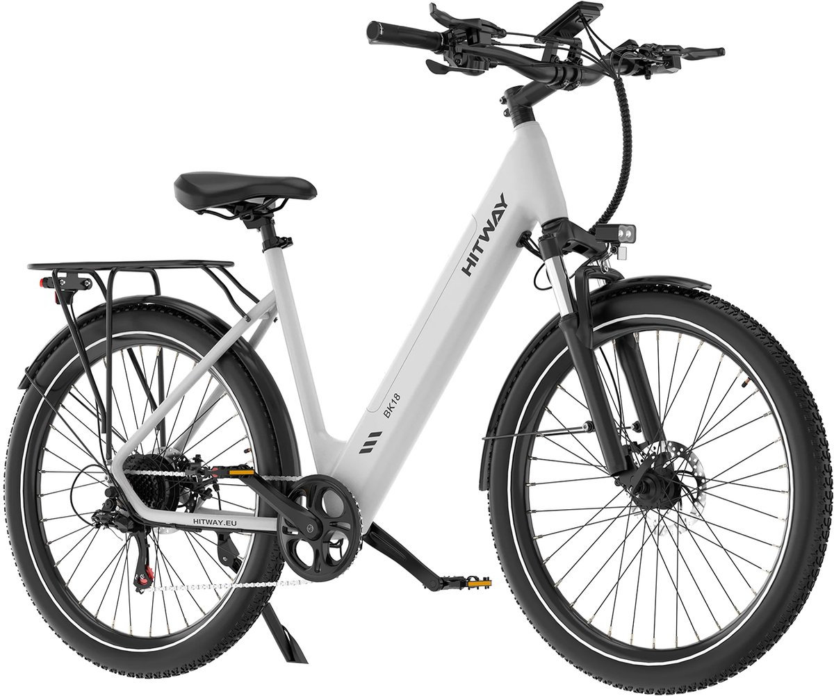 Elektrische Fiets Hitway BK18S - 27.5*2.8 Inch City Commuter EBike met Afneembare 36V 13Ah Lithium Batterij - APP Bediening Fiets (elektrisch) kopen online