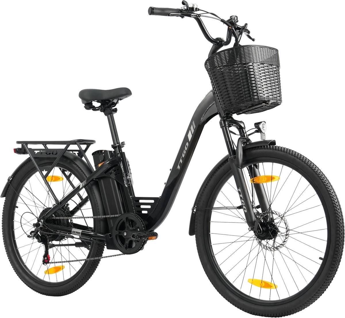 elektrische fiets ttgo c2 pro 250w motor 36v 18ah accu bereik 80 120km 26 banden elektrische stadsfiets shimano 7 speed 25km u zwart
