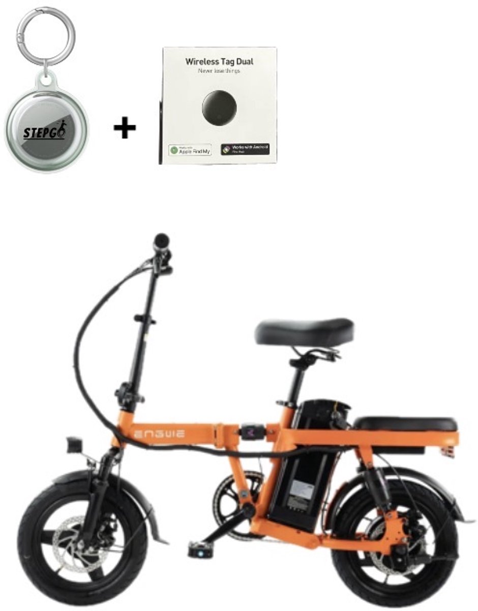 elektrische fiets - vouwfiets - engwe t14 oranje - opvouwbaar - bereik 30/40 km - met tracker traceer systeem Fiets (elektrisch) kopen online