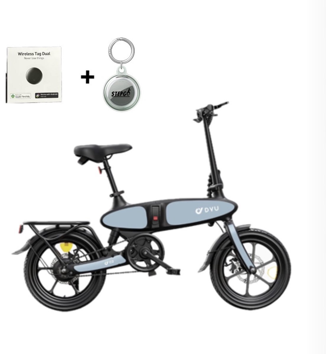 elektrische fiets vouwfiets opvouwbaar c2 dyu inclusief tracker traceer systeem