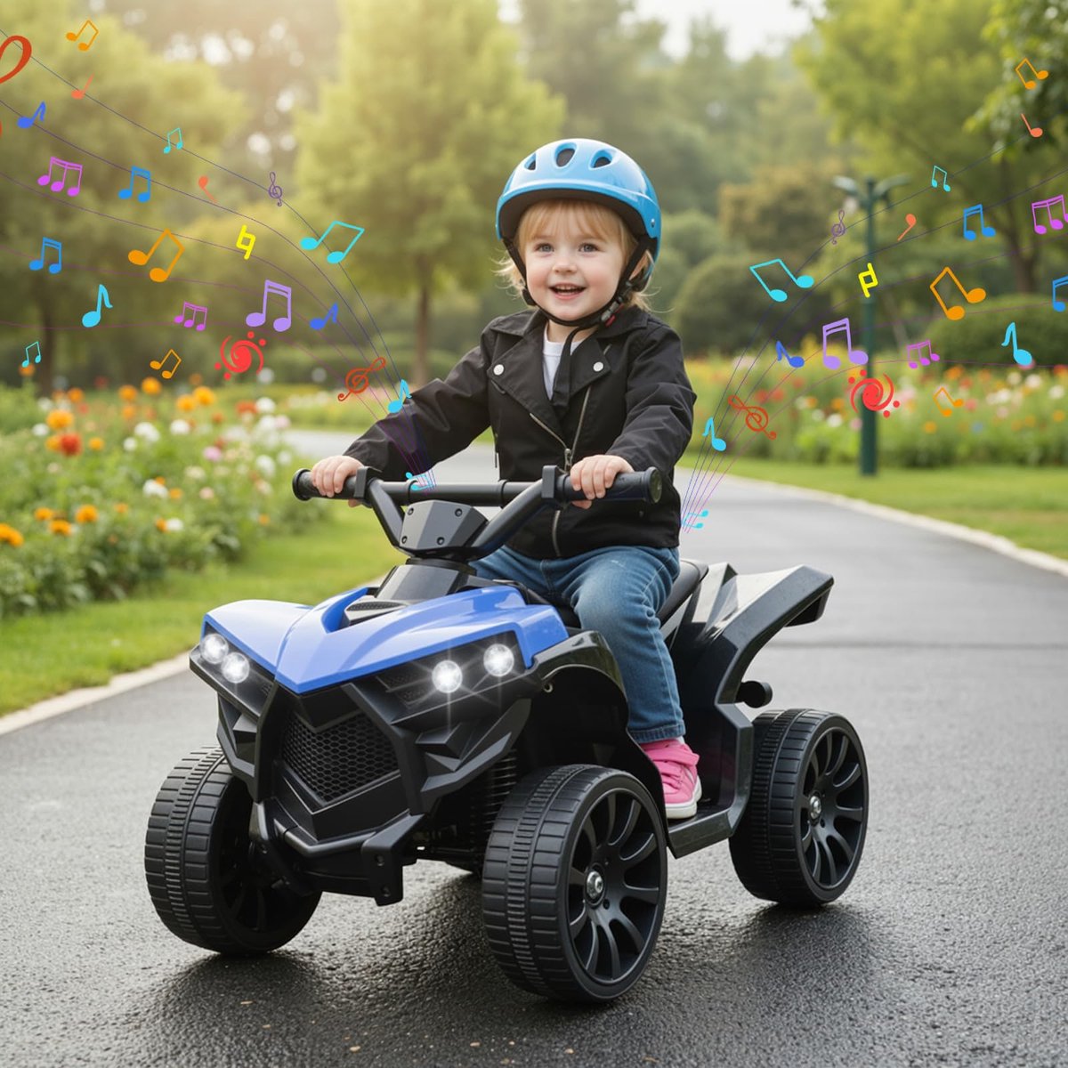 Elektrische strandbuggy voor kinderen - Vierwielaandrijving - Met muziek en koplampen - Stevig en duurzaam - Geschikt voor jongens en meisjes - Geschikt voor kinderen vanaf 3 jaar Accuvoertuig kopen online