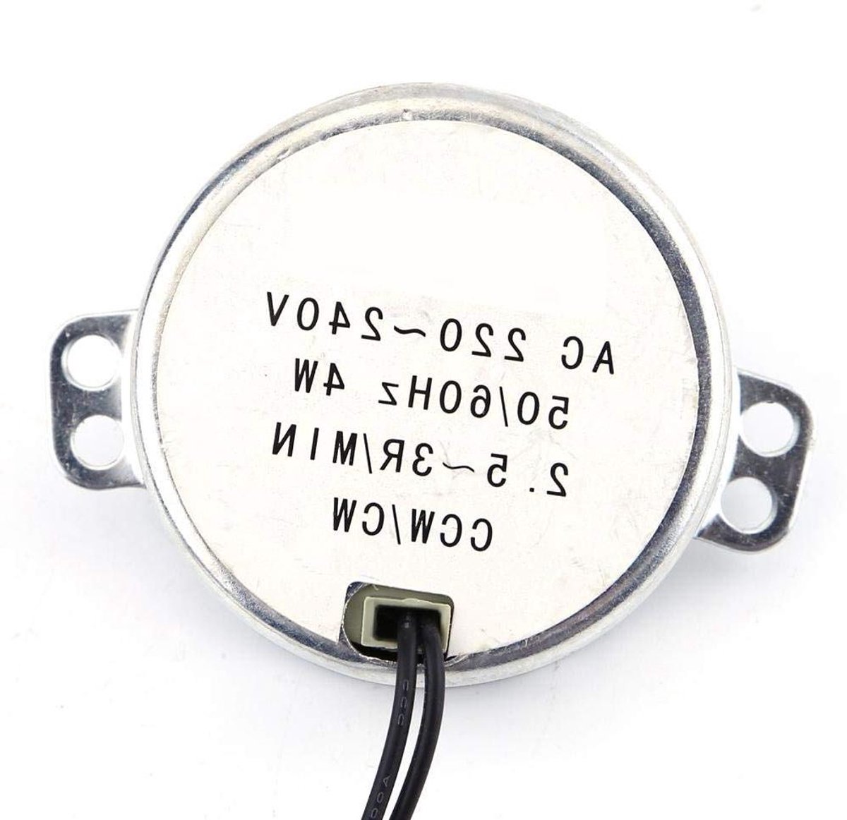 elektrische synchroonmotor draaibare motor draaiplateau aandrijving cw ccw wisselstroom 4w 220 240v metaal