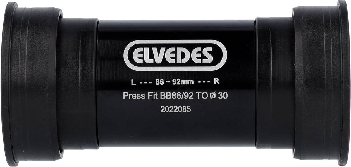 elvedes press fit bb86 92 41mm trapaslagers zilver 30 mm 86 92 mm