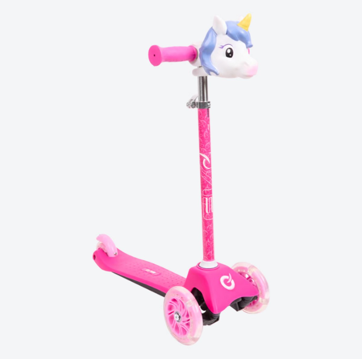 EVO - Action - HTI kinderstep met lichtgevende wielen - Roze - Met eenhoornkop - Tot 35 kg Step kopen online