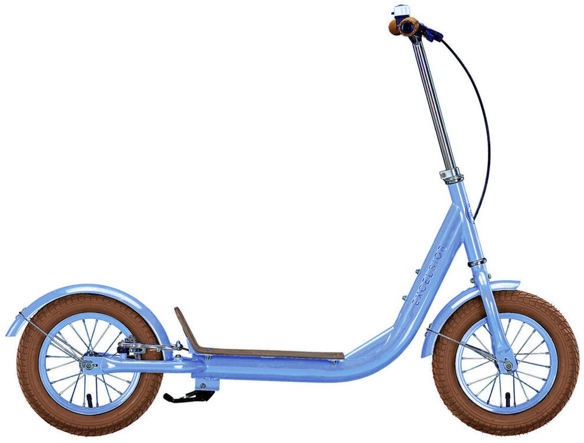 Excelsior retro step blauw met luchtbanden Loopfiets kopen online