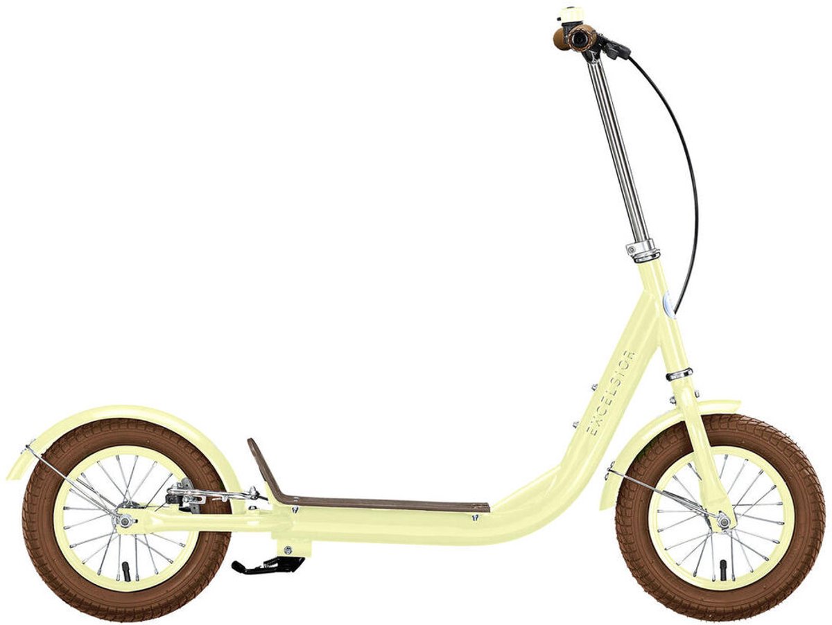 excelsior retro step geel met luchtbanden