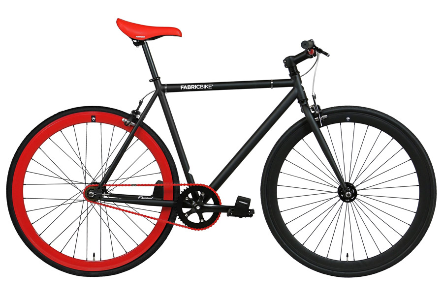 Fixie Fiets FabricBike Matte Black & Red 2.0