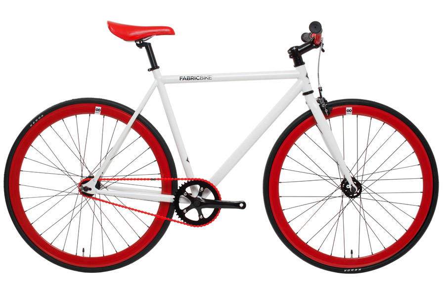 FabricBike Fixie Fiets - Wit & Rood