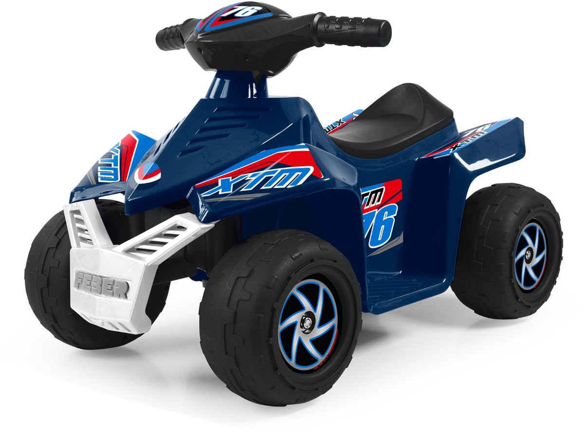 feber quad racy donker blauw 6v
