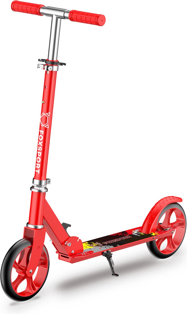 FOXSPORT Step volwassenen - Opvouwbaar - Scooter met grote Wielen - Buitenspeelgoed - autopeds - stepperbike - autoped bike - Cadeau - handrem en voetrem - Rood Step kopen online