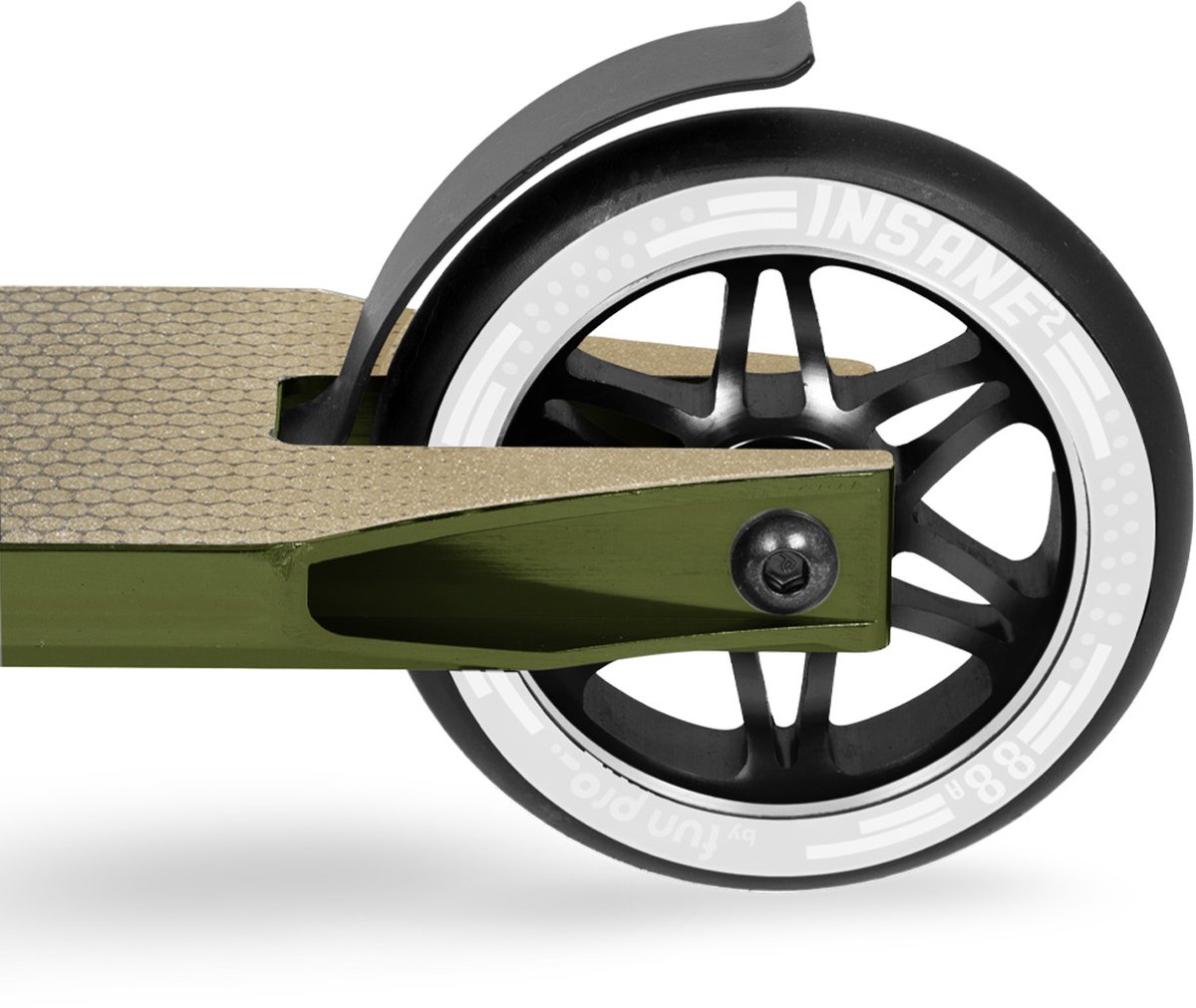 Fun Pro Stunt Scooter Insane2, stuntroller met ABEC 9 lagers, step met griptape, 110 mm wielen met aluminium velgen, niet-elektrische step voor kinderen en volwassenen, stadsstep tot 100 kg, Jungle Step kopen online