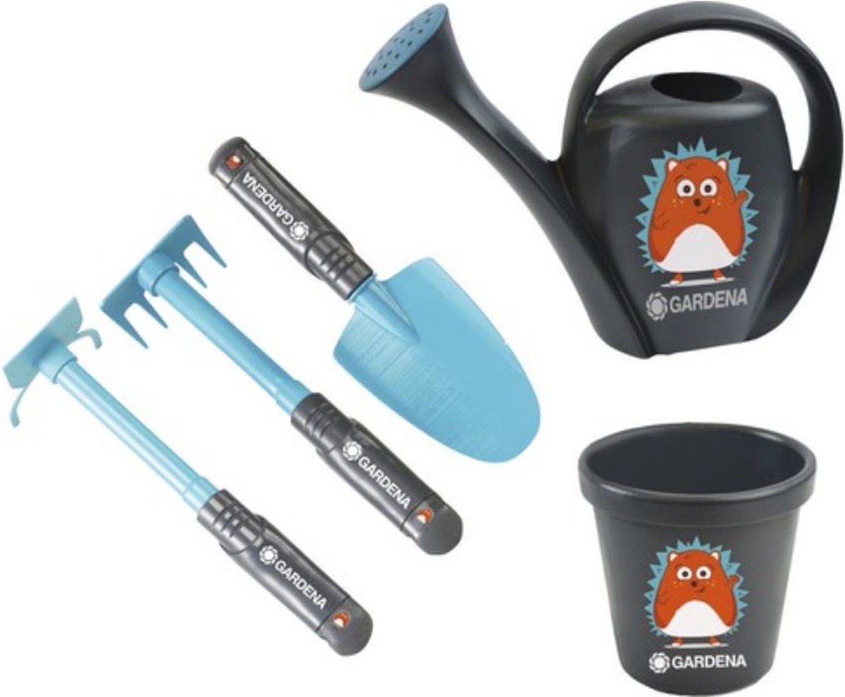 gardena tuinierset zwart blauw 5 delig