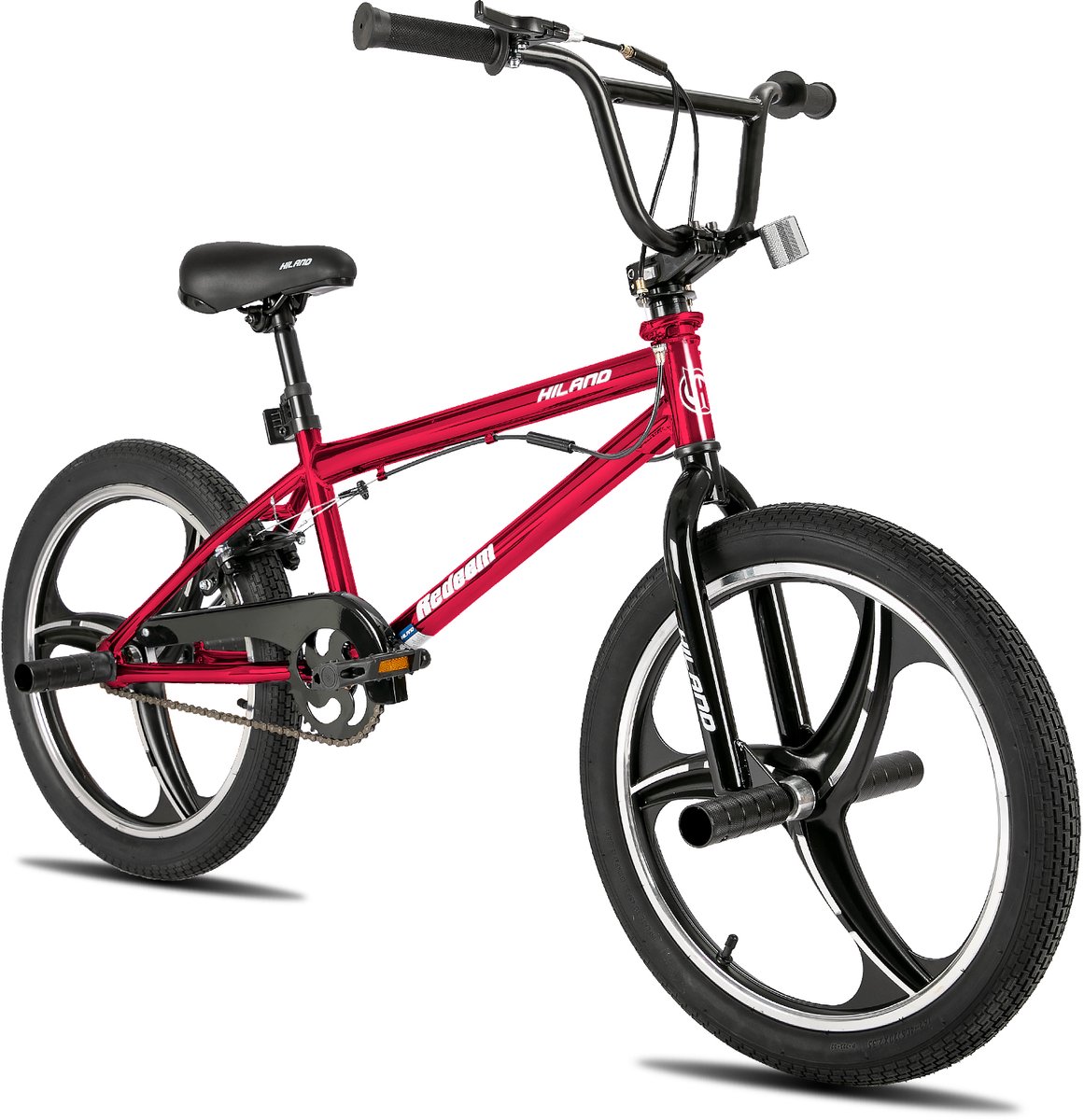Hiland 20 Inch Freestyle BMX Fiets - 3 Spaken (Mag Wheels) - 360 Graden Rotor - Inclusief 4 Pegs - Jongens & Meisjes (meer dan 7) jaar) - Geschikt voor buitenactiviteiten in de lente Fiets kopen online