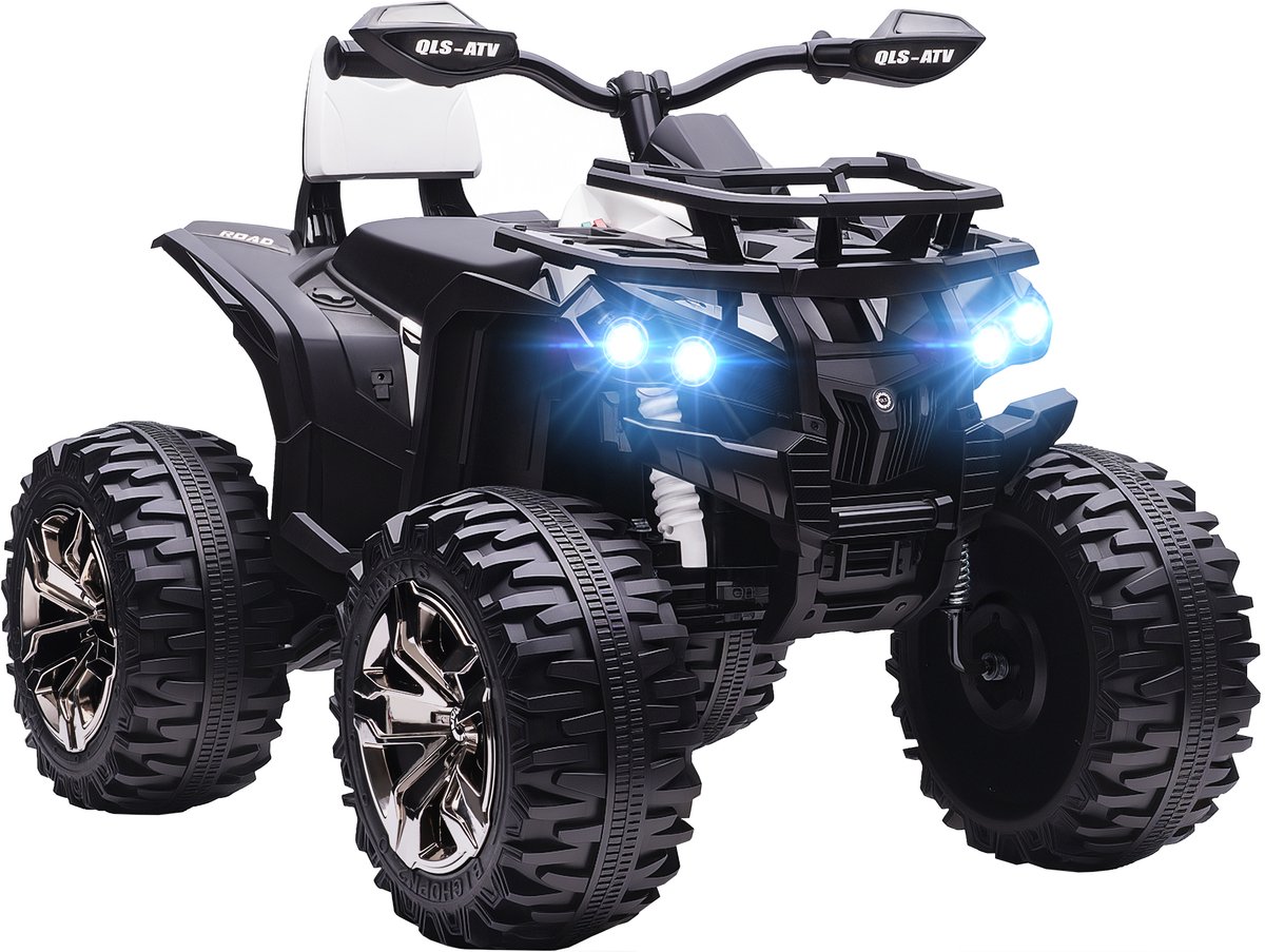 Homcom Elektrisch voertuig voor kinderen-Metaal, Kunststof-100L x 65B x 73H cm-Wit Accuvoertuig kopen online