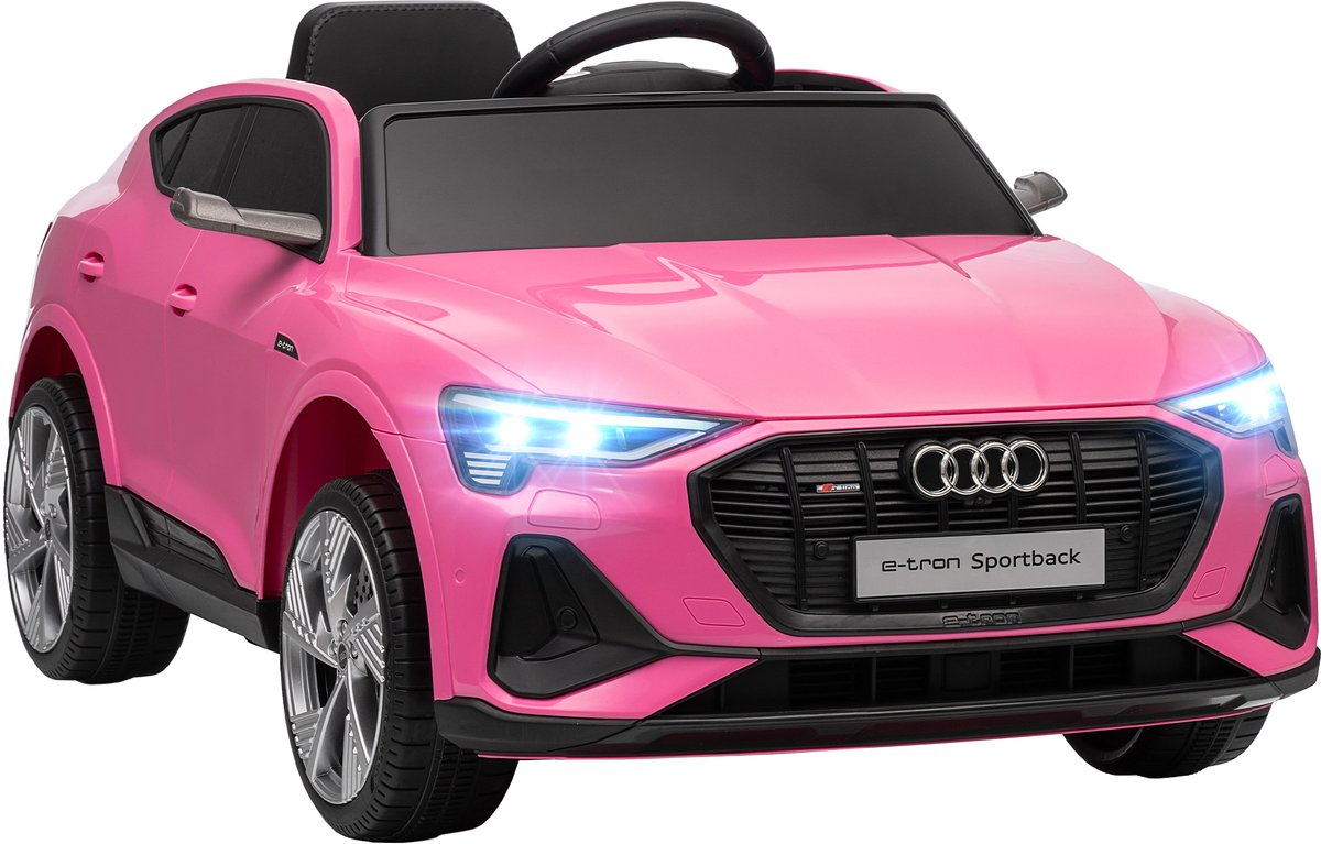 homcom elektrische kinderauto kunststof staal 108l x 60b x 47h cm roze