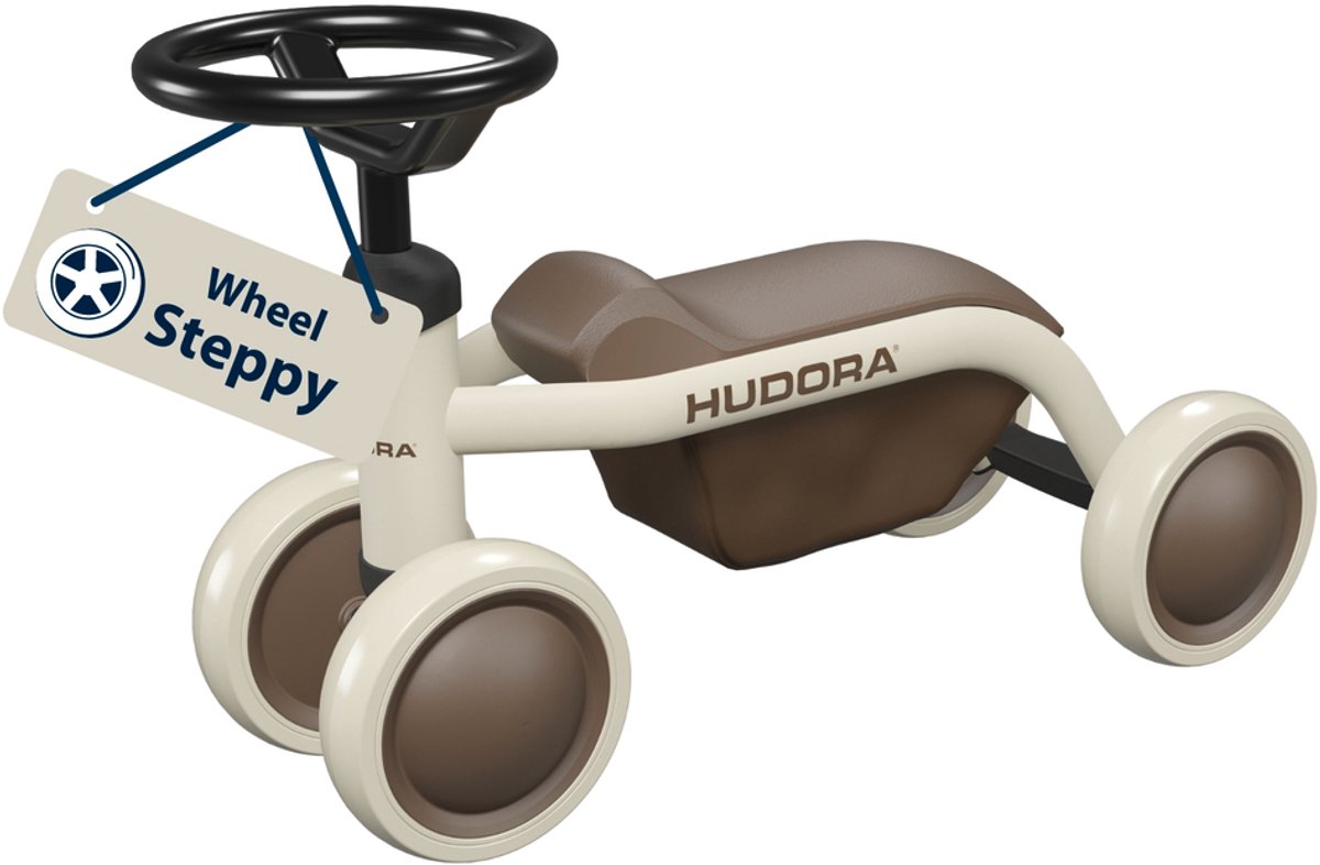 Hudora loopfiets Steppy 6 inch mocha - peuter loopfiets met stabiliteit. Loopfiets kopen online