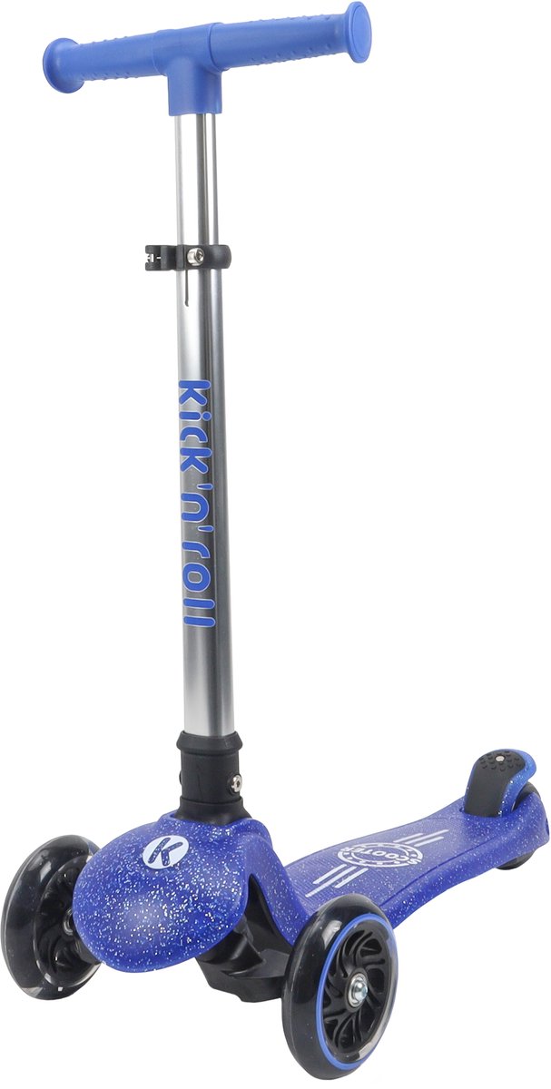 Kick’n’Roll K4 Kinderstep – 3 Wiel Step met LED Wielen – Verstelbaar Stuur – Opvouwbare Kinderstep vanaf 3 Jaar – Antislip Deck – Max 50 kg – Blauw Step kopen online