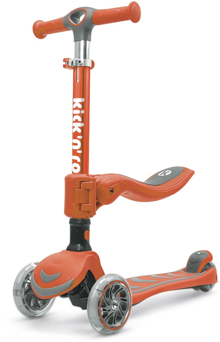 Kick'n'Roll S6 - 2IN1 - Kinderstep - Goud - Afneembaar zitje - Led Wielen Step kopen online