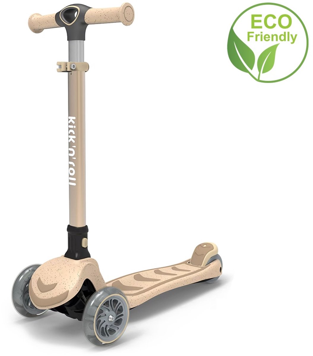 kick n roll s6 eco kinderstep bruin voetrem stuurhoogte verstelbaar