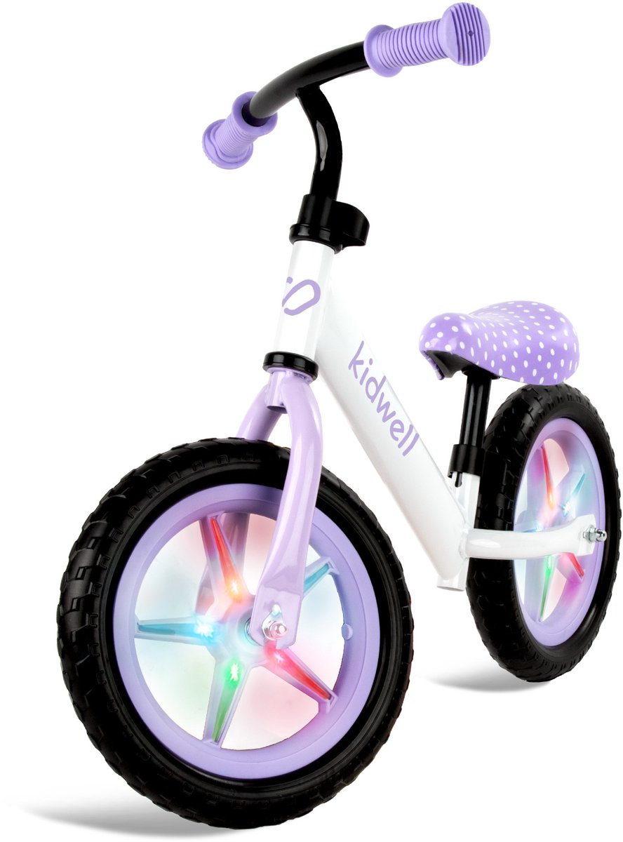 Kidwell-REBEL-Loopfiets-Unisex-White-12 inch-Led Loopfiets kopen online