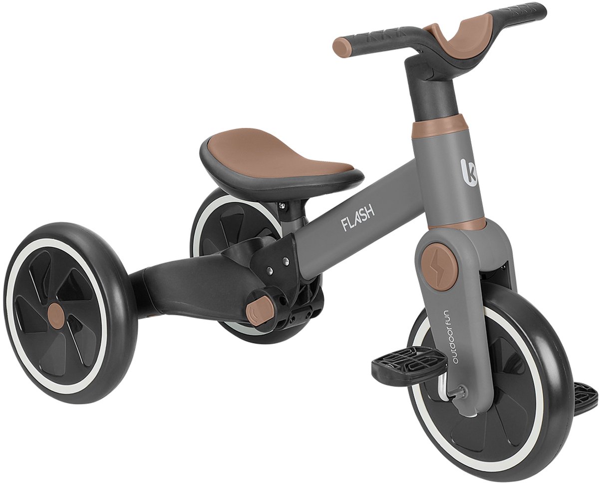 kikkaboo driewieler 5 in 1 flash grijs