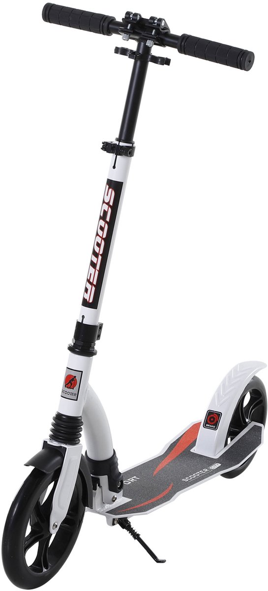 Killogood Kinderstep - step met schokdemping - step - opvouwbaar en hoogteverstelbaar - vanaf 14 jaar - aluminium - wit - 92.5 x 37.5 x 82-97 cm Step kopen online